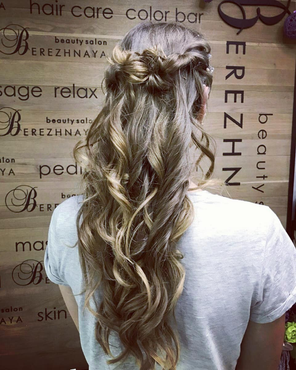 Стрижка на длинные волосы укладка волос локоны, фото - Студия красоты Berezhnaya beauty salon