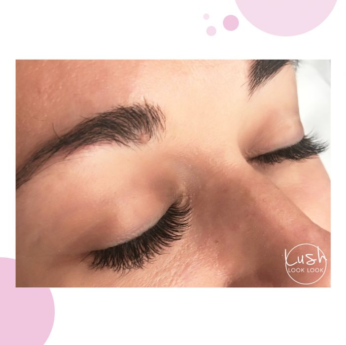 Нарощування вій нарощення 2д вигин м, фото -  Lush Looklook