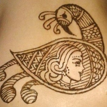 Тату Роспись Птица-феникс, натуральная хна, фото - Преподаватель курсов красоты Ольга