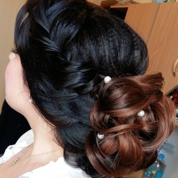 Свадебная причёска 
                    Визажист Анна Логвинова Кривой Рог