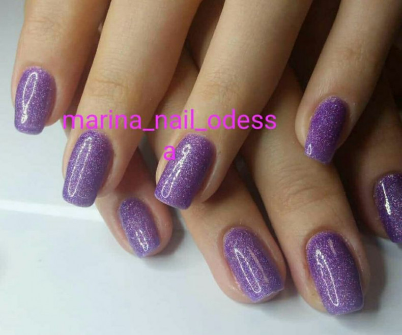 Укрепление + гель-лак, фото -  