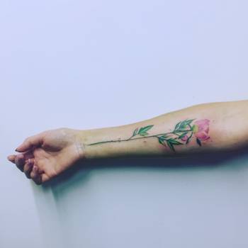 Тату женские на руке роза, фото - Тату мастер Настя Котова