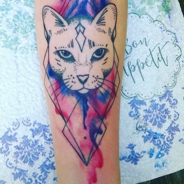 Женские на предплечье цветные, фото - Тату мастер Сергей Корсаков