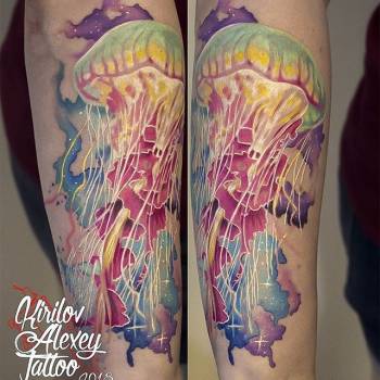 Тату для хлопців на руці кольорові, фото - Тату майстер Алексей Кирилов