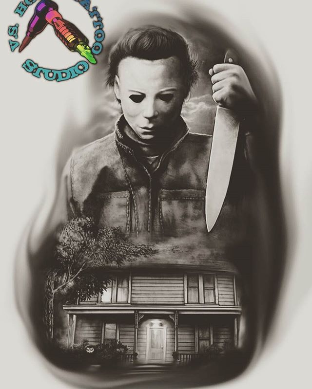 Эскиз реалізм монстр, фото - Тату майстер Саша Видайко