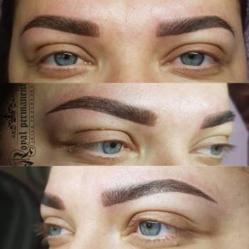 Татуаж бровей перманентный макияж, фото -  Royal Permanent