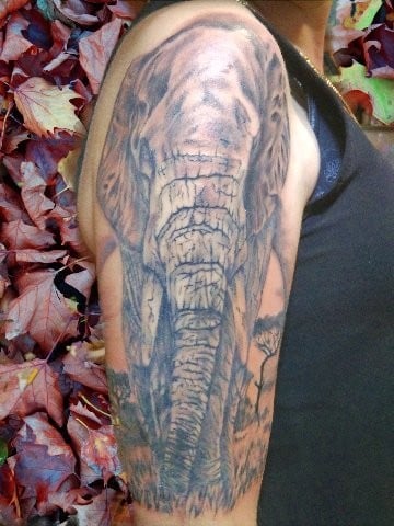 Женские на плече реализм, фото - Тату мастер Яна Мартынова