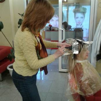 Окрашивание волос мелирование , фото - Косметологічний центр Полтавьский