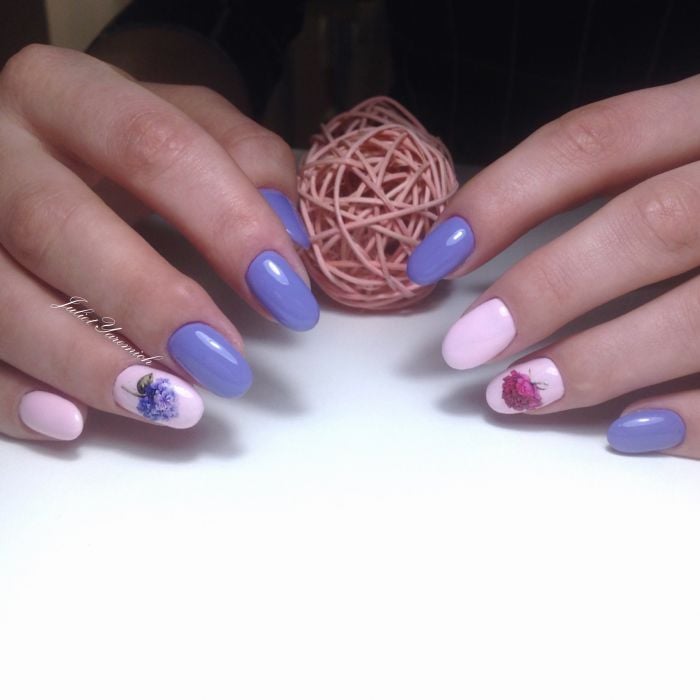 Нежный маникюр миндаль розовый, фото - Ногтевая студия Nail Studio
