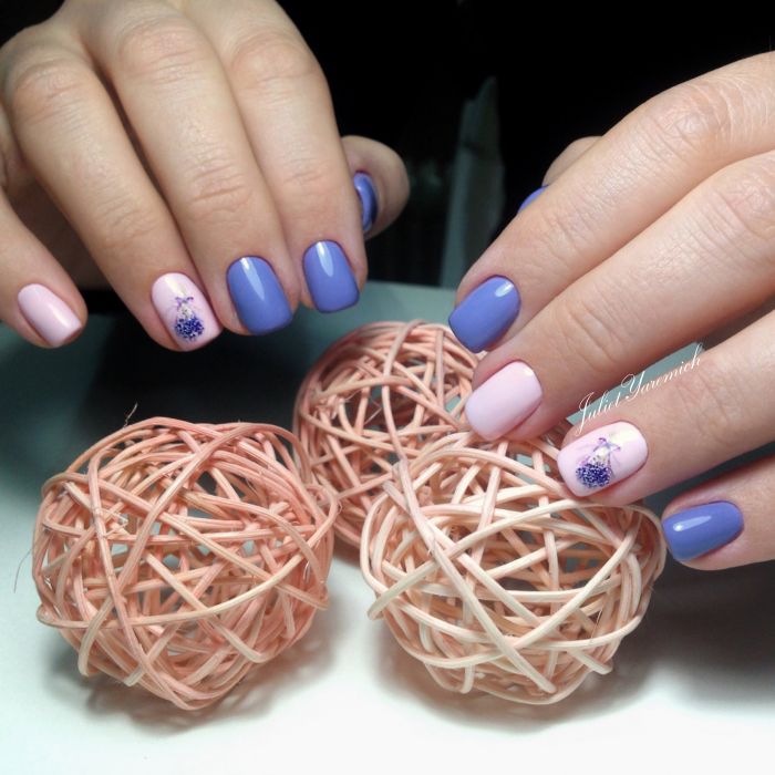 Нежный маникюр с рисунком в пастельных тонах, фото - Ногтевая студия Nail Studio