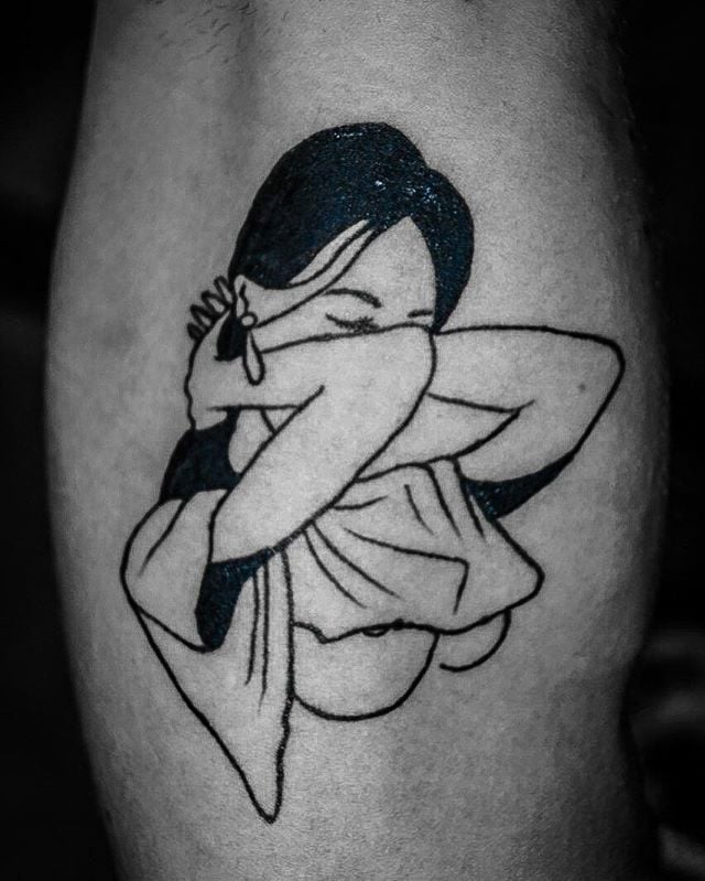 Для дівчат чорно-білі дівчина, фото - Тату майстер Tattoo 882