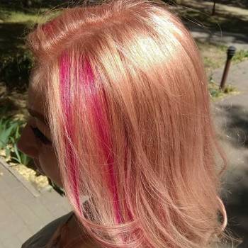 Окрашивание передних прядей теплый блонд бежевый, фото - Парикмахер-колорист Светлана Иванова