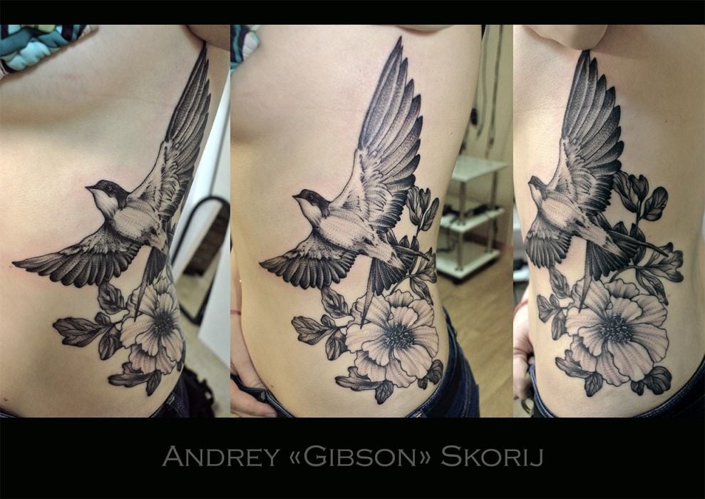 Для дівчат чорно-білі дотворк, фото - Тату майстер Андрей Скорый