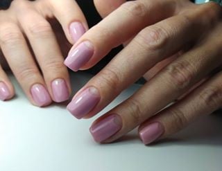 Ніжний манікюр рожевий на квадратні нігті, фото - Майстер манікюру Анна
