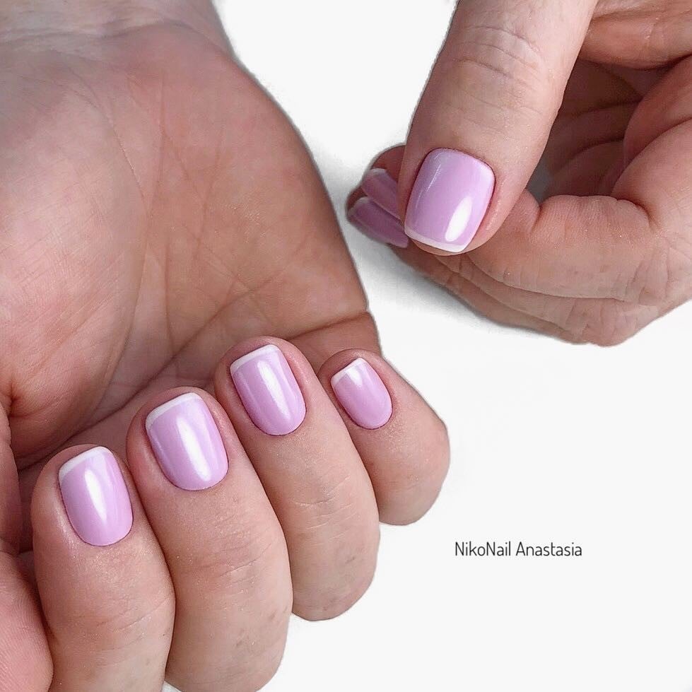 Манікюр на короткі нігті ніжний французький, фото - Нігтьова студія Niko Nail