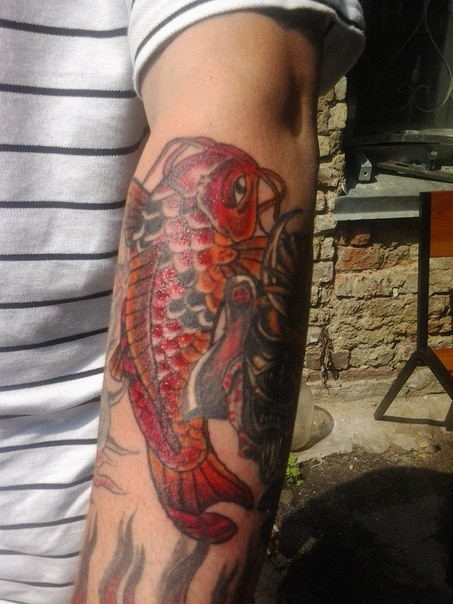 Риба золота рибка, фото - Тату майстер TimaTattoo