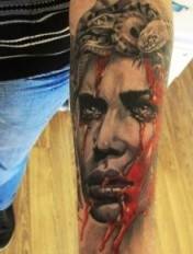 Мужские змея на предплечье, фото - Тату мастер TimaTattoo
