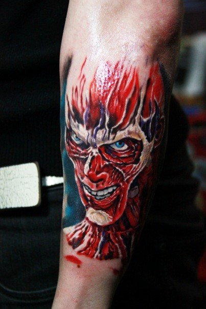 Для хлопців на передпліччі кольорові, фото - Тату майстер TimaTattoo