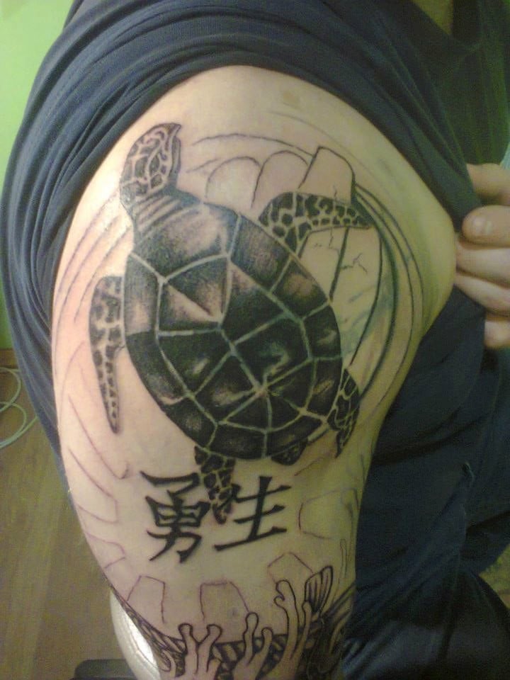 Черепаха, фото - Тату мастер TimaTattoo