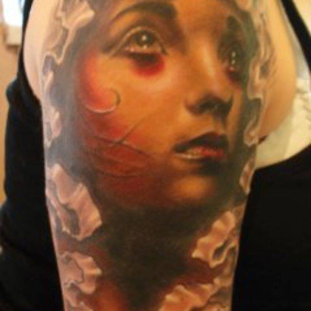 Женские на руке рукав, фото - Тату мастер TimaTattoo