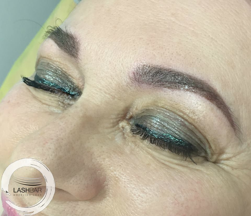 Пудровые брови перманентный макияж бровей, фото -  Lash bar