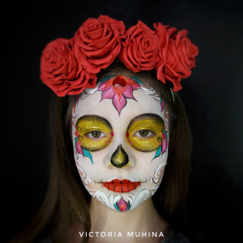 Макияж на Хэллоуин фантазийный, фото - Визажист Виктория Мухина