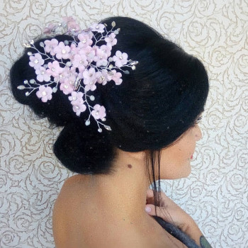 Розовый букетик в японском стиле