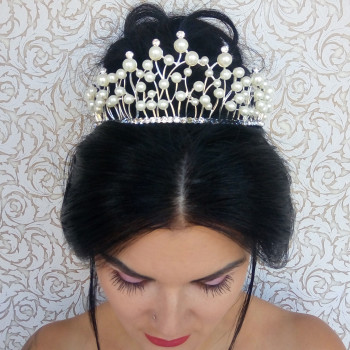 Жемчужная диадема украшение невесты.