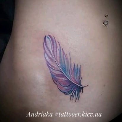 Для дівчат кольорові акварель, фото - Тату салон ТСТ