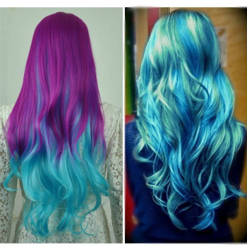 Омбре фиолетовый цвет волос синий, фото - Парикмахер-стилист Карина Романцова