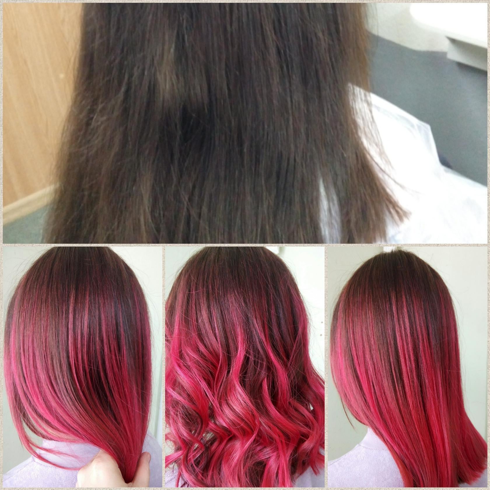 Розтяжка кольору мелірування шоколадний колір волосся, фото - Перукар Евгения Отпущенникова