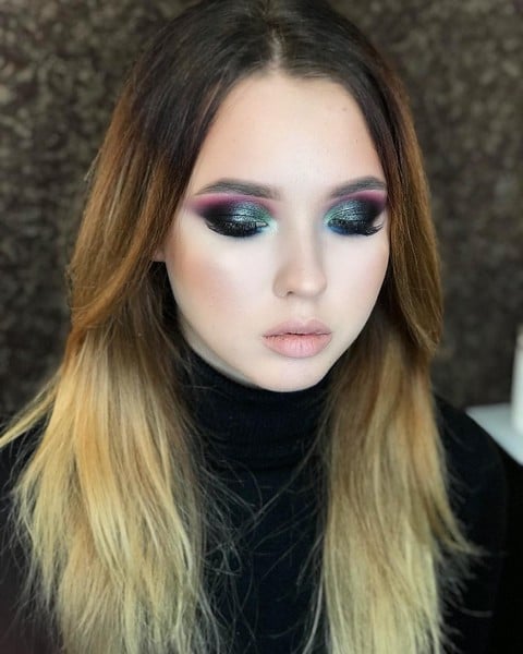 Вечірній макіяж яскравий смоки айс, фото - Візажист Светлана Троцкая