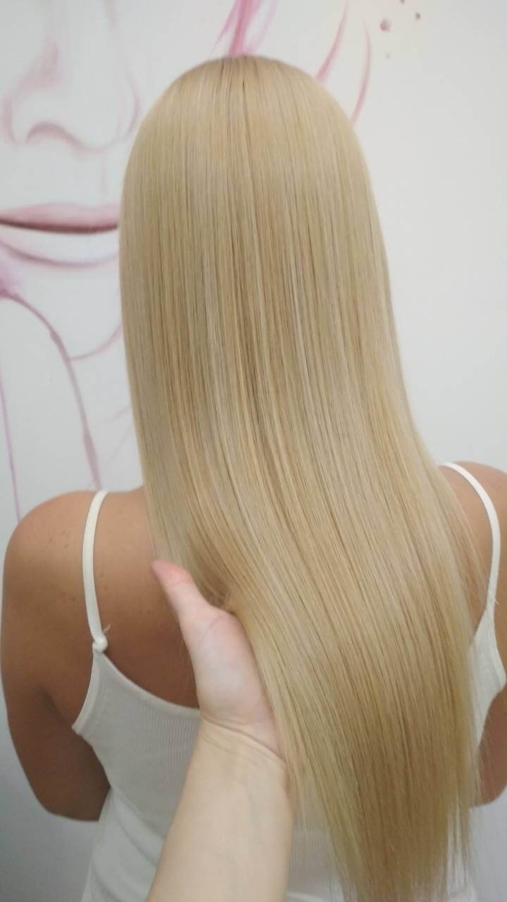 Стрижка на длинные волосы женская блонд, фото -  Steffany Hair studio