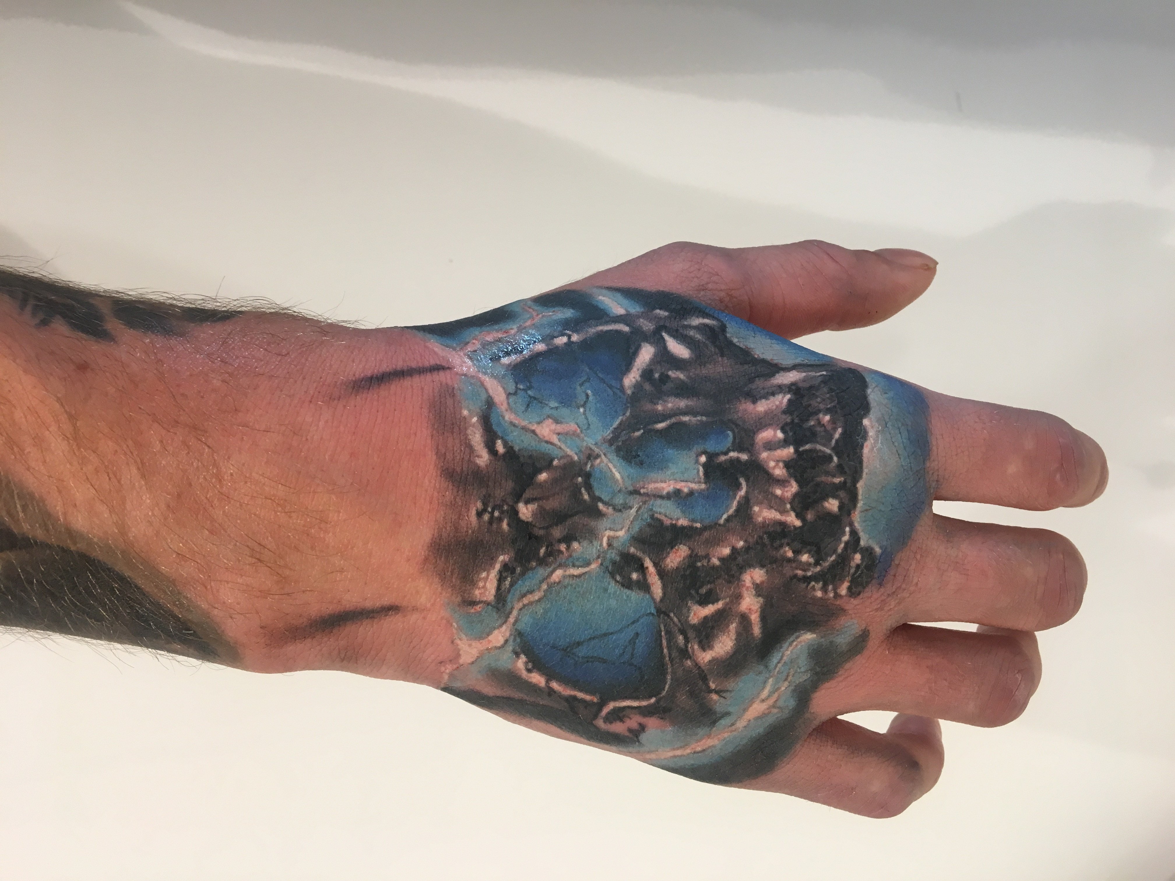 Мужские на руке цветные, фото -  SAO Tattoo