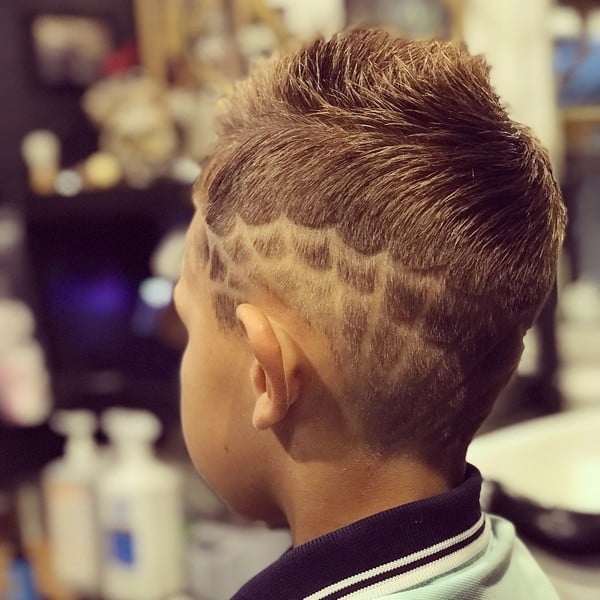 Стрижка на короткие волосы для мальчика фейд, фото -  Barber Alex