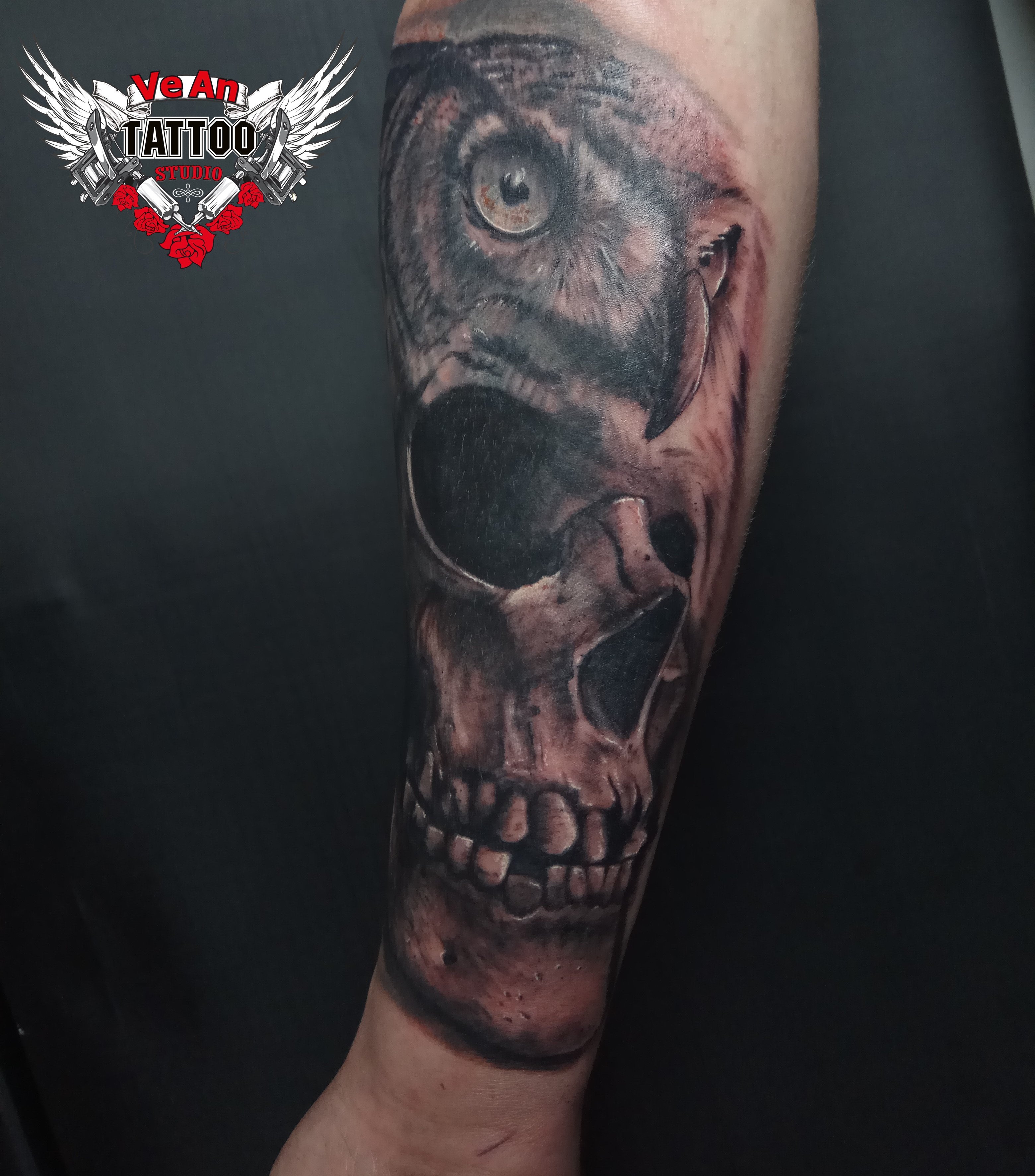 Для хлопців на руці череп, фото - Тату салон VeAn