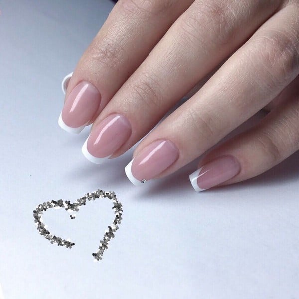 Ніжний манікюр нюдовий французький, фото -  Steffany Nail studio