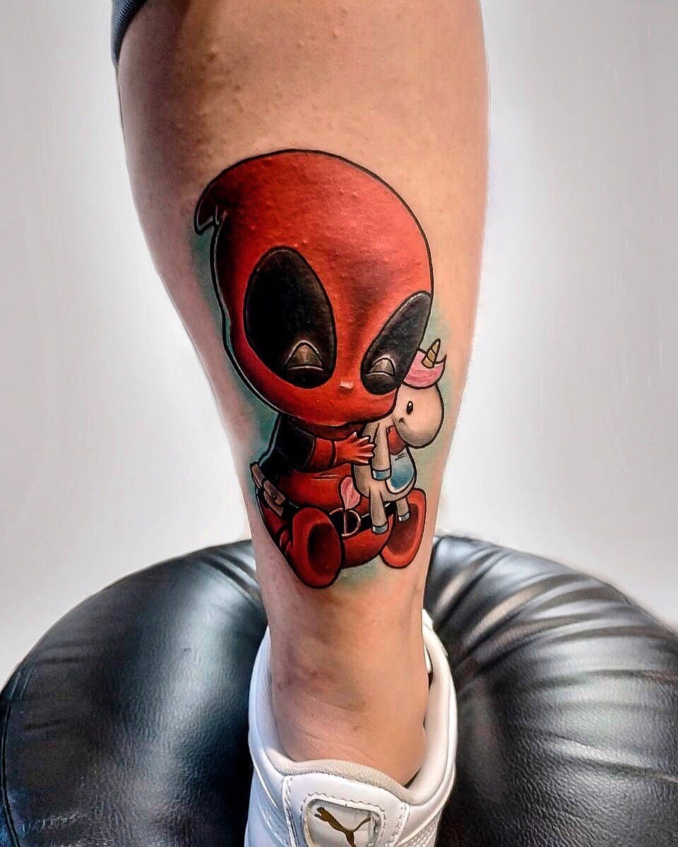 Для хлопців на нозі кольорові, фото -  VeAn Tattoo White