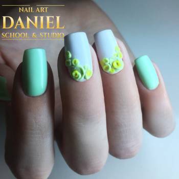 Укрепление натуральных ногтей+маникюр+гель лак+дизайн (лепка