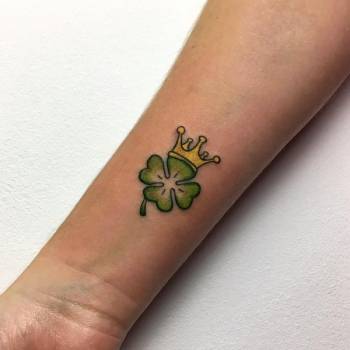 Тату клевер, фото - Тату мастер Дарья Самойленко
