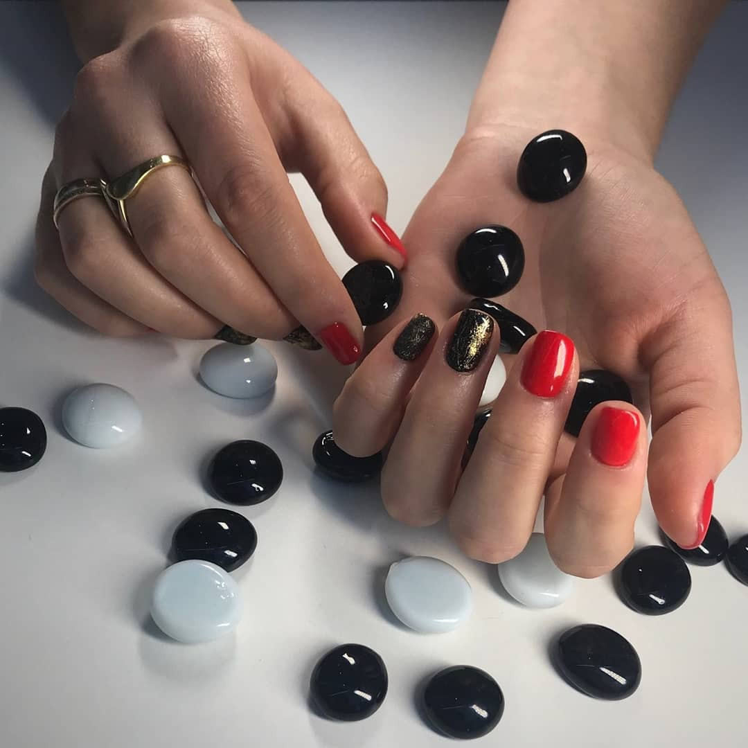 Маникюр комбинированный Покрытие гель лак Дизайн, фото - Майстер манікюру Regina Nail