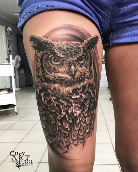 Женские реализм сова, фото -  GReY Art