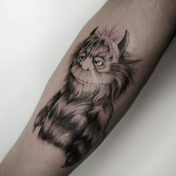 Тату для дівчат на передпліччі чорно-білі, фото - Тату салон Wild Bee