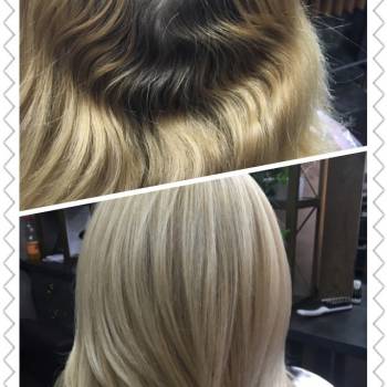 Окрашивание волос без предварительного осветления.