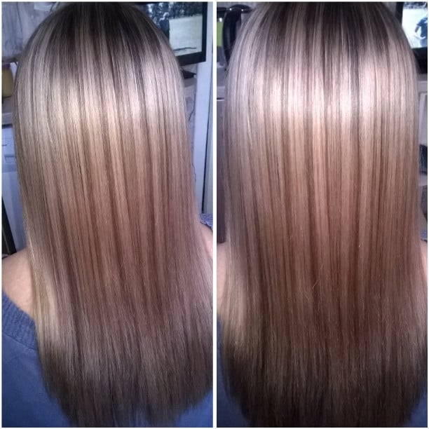 Сложное окрашивание рельефное бежевый блонд, фото - Парикмахер Алина Куцевол