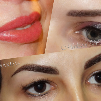 Татуаж век, губ, бровей.