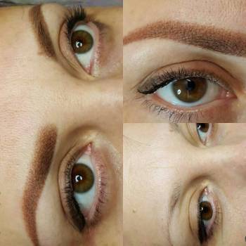 Пудровые бровки.