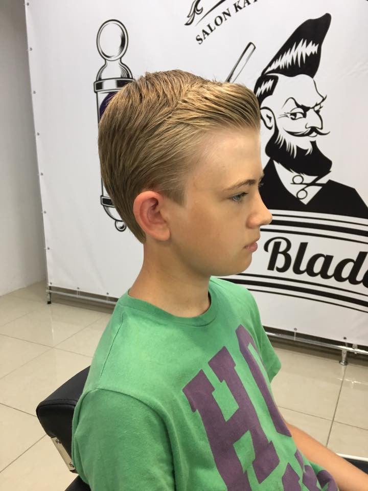 Чоловіча стрижка для хлопчика помпадур, фото -  Mr.Blade