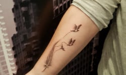 Черно белая татуировка Тату мастер Элина Кривой Рог