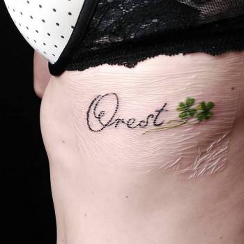 Тату клевер, фото - Тату мастер Кристина